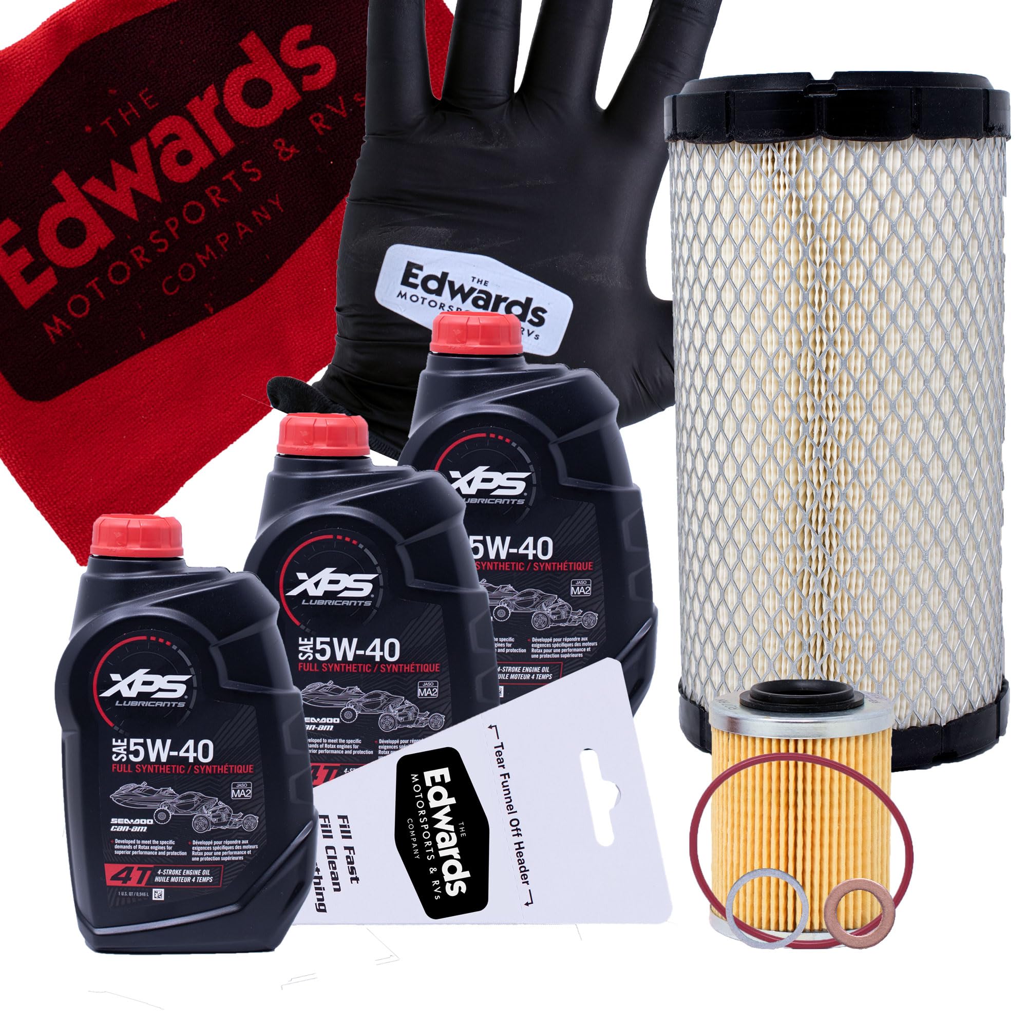 Edwards Oil Change Kit for CanAm Defender with air filter, simplifies maintenance for your UTV.