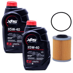 Edwards Spark oil change kit contents with oil bottle and filter for maintenance