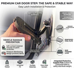 EENEXA anti-scratch silicone pad protects vehicle finish during stepping.