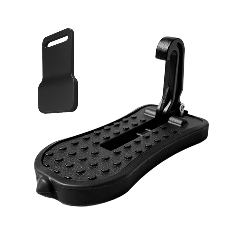 EENEXA car door step folded for latch use provides easy roof access.