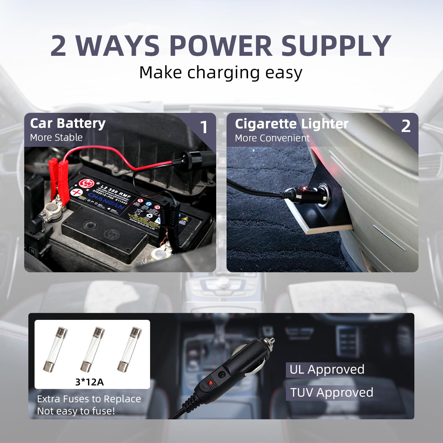 EFFIROSO one-touch control for fast car lifting