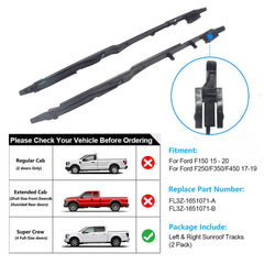 Effoexparts sunroof track assembly pack supports easy replacement
