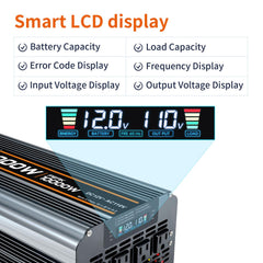 EFFORTWAY 12V to 110V output with four outlets