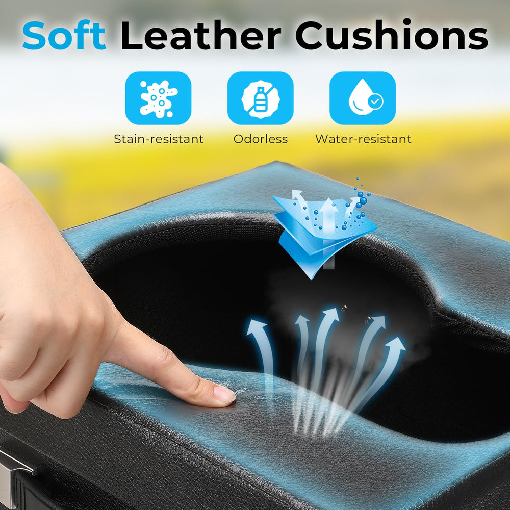 Eglotes XL portable toilet side pocket keeps wipes within reach