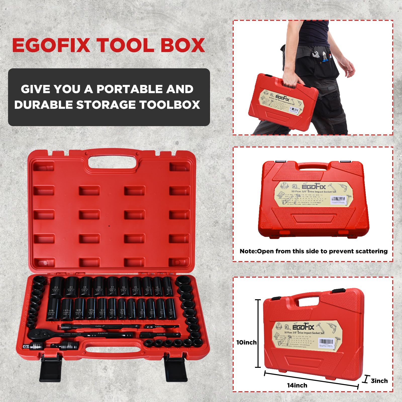 EGOFIX black phosphate finish detail adding corrosion resistance benefit