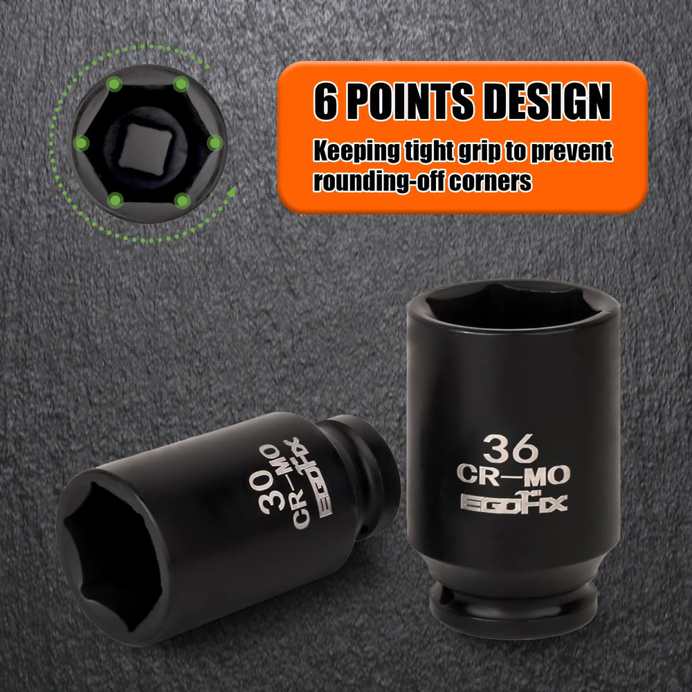 EGOFIX 33mm socket enables precise torque for automotive maintenance tasks