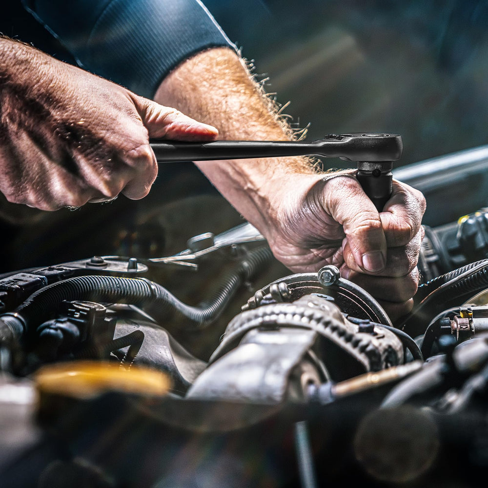 EGOFIX socket in use on vehicle bolt demonstrating real-world utility