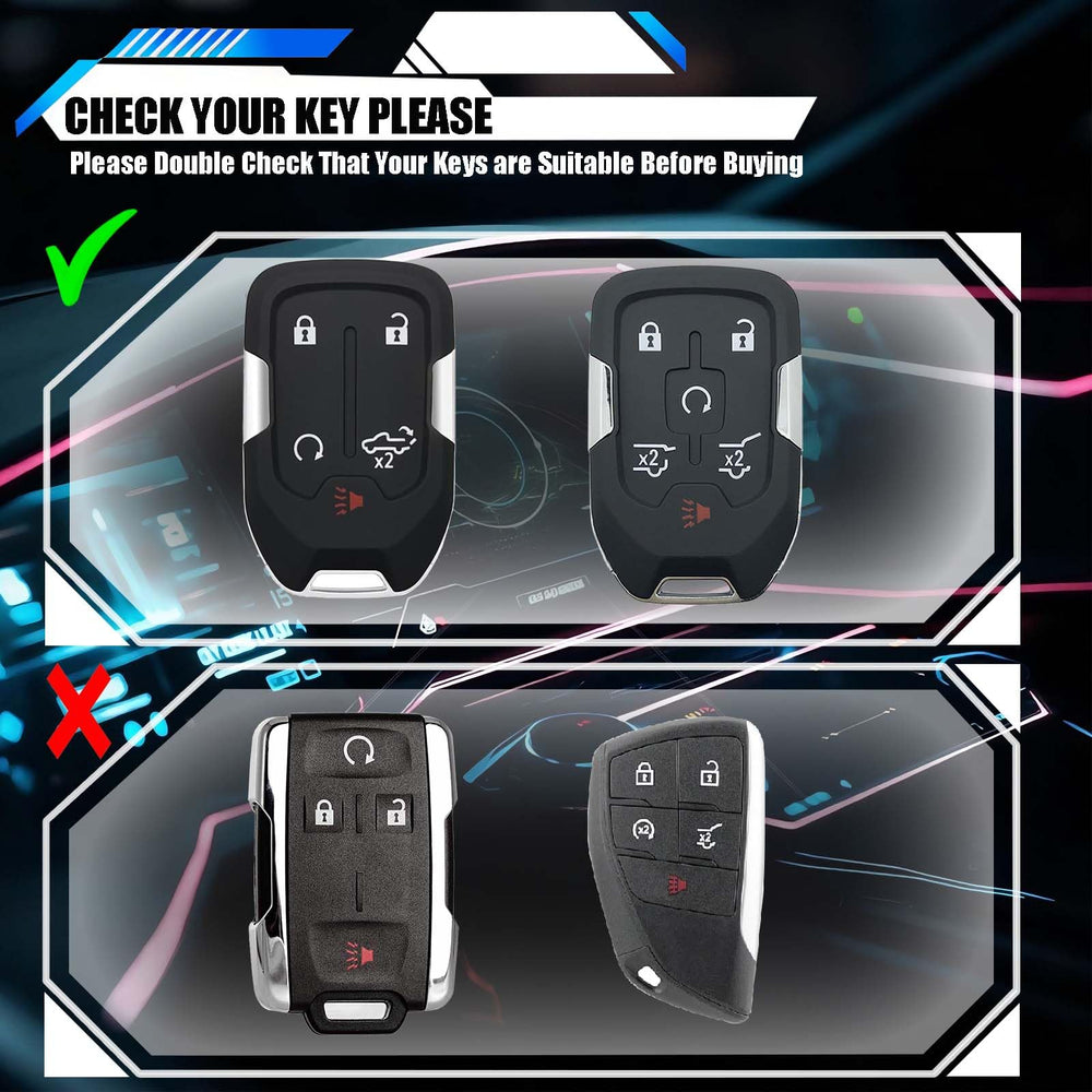 Egreat zinc alloy key fob cover side view enhances grip and durability for Silverado