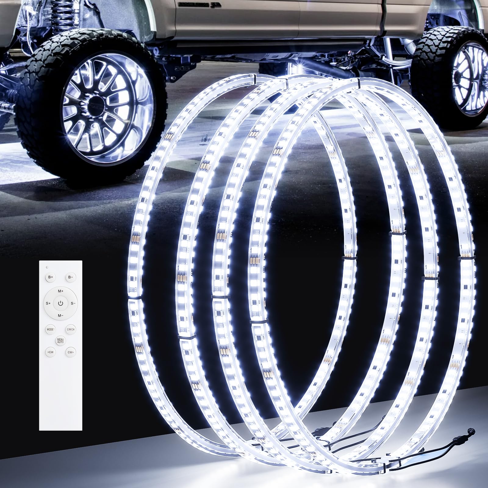 Ehaho 17-inch wheel light double-row glow for night visibility