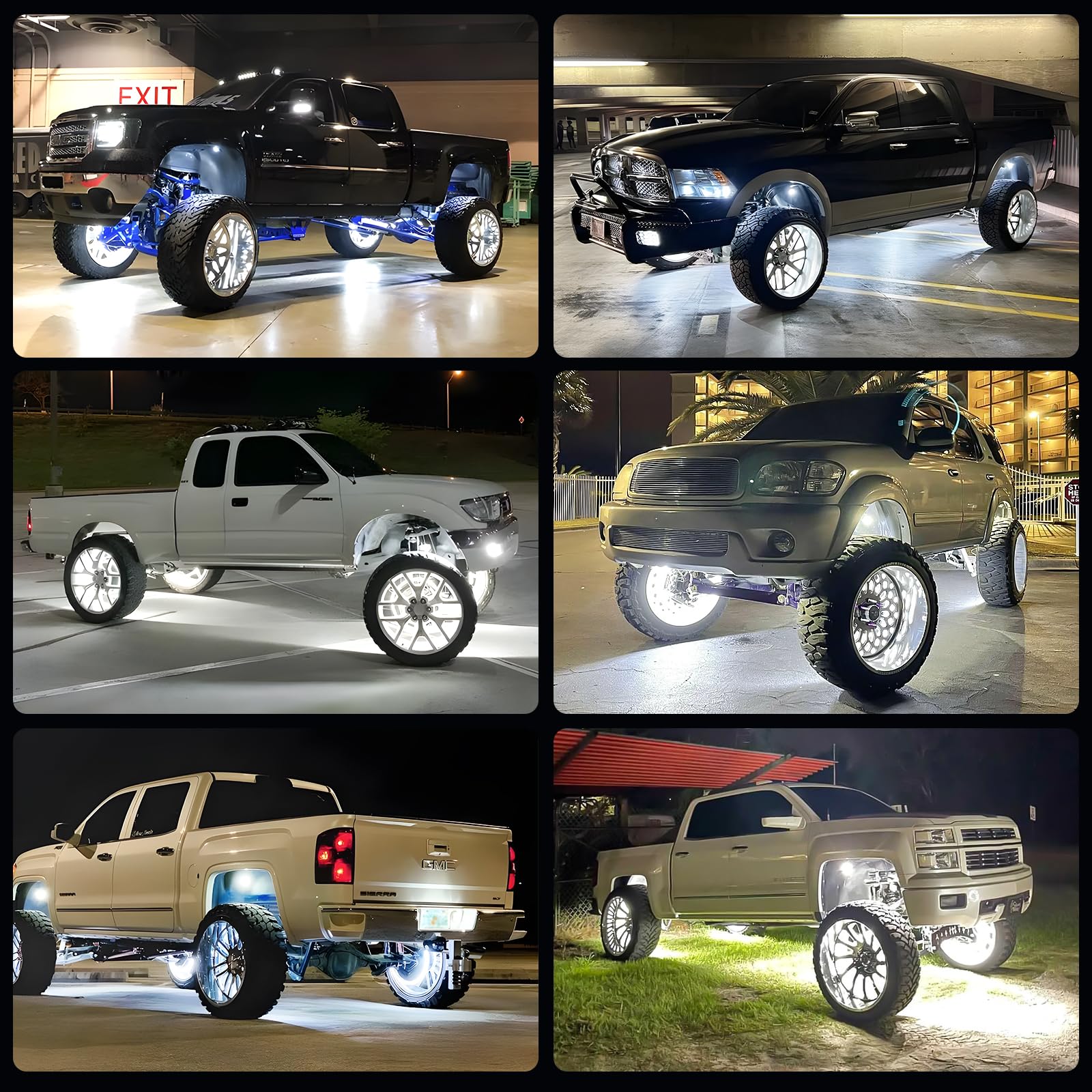 Ehaho wheel light compatible with trucks SUVs Jeeps and golf carts