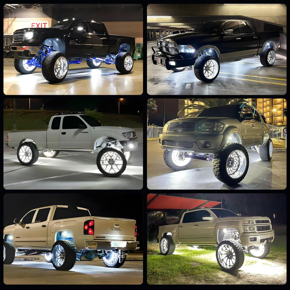 Ehaho wheel light compatible with trucks SUVs Jeeps and golf carts
