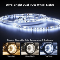 Ehaho wheel light remote control with adjustable temperature and effects