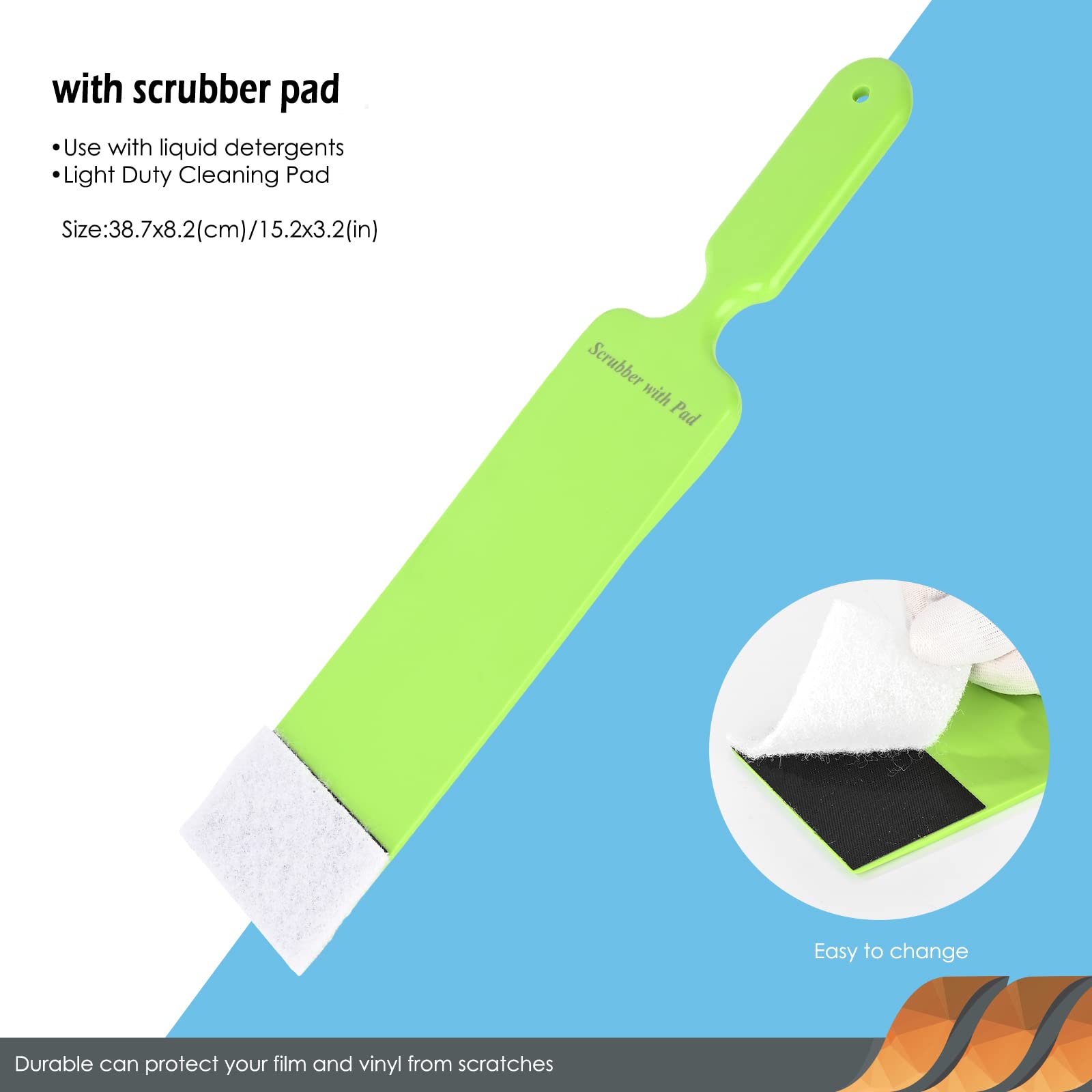 EHDIS black plastic-edge squeegee tackles narrow gaps for professional tinting.