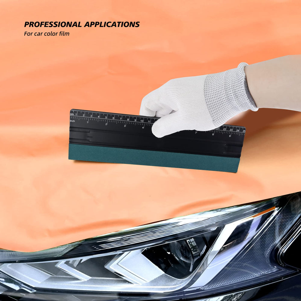 EHDIS car wrap squeegee for curved surfaces with steady pressure.
