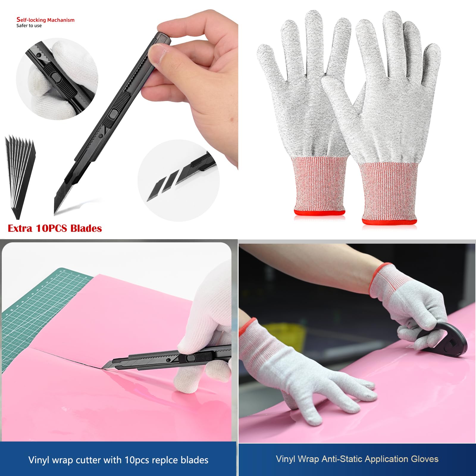 EHDIS safety utility knife for precise cuts of vinyl film