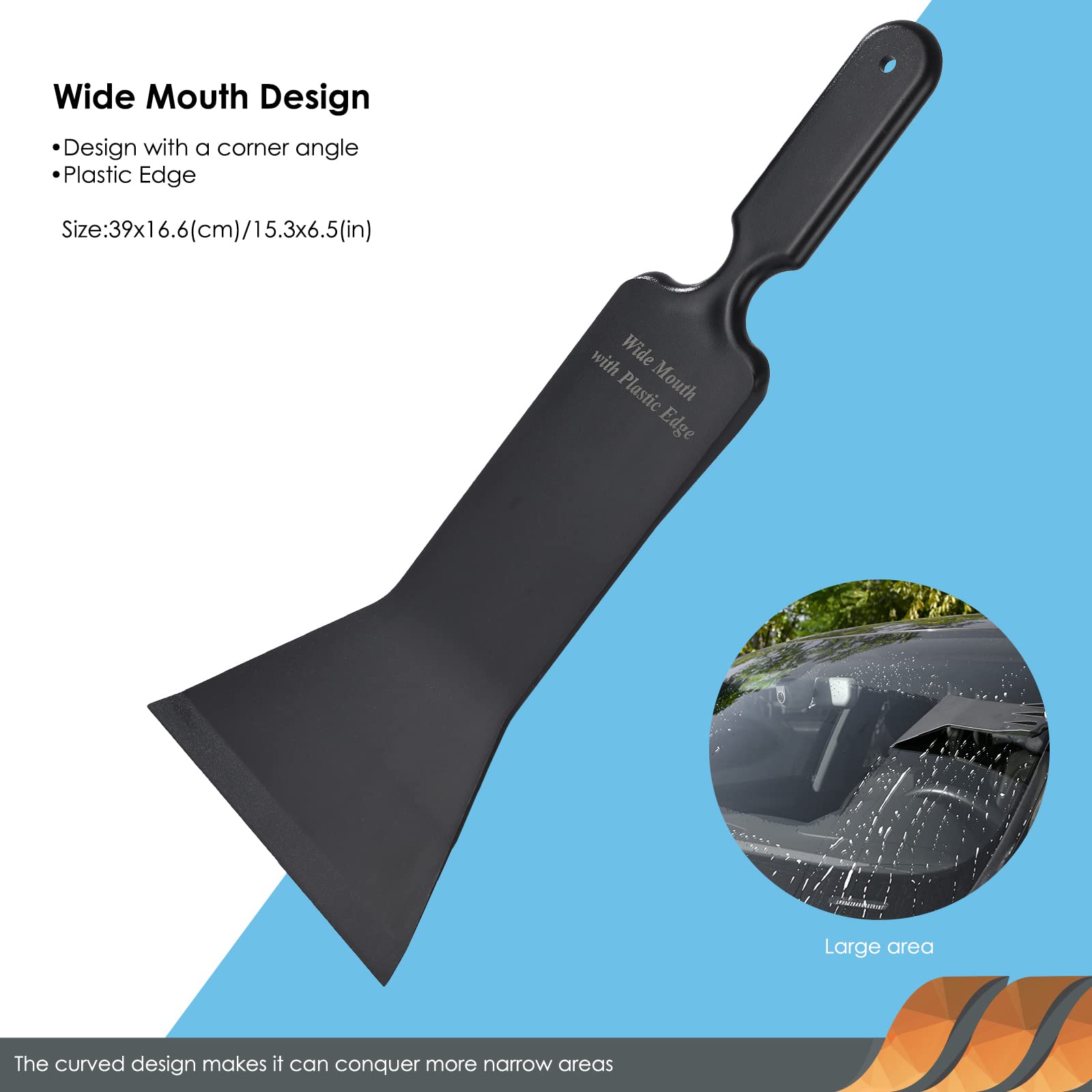 EHDIS white rubber-edge squeegee prevents film scratching on glass.