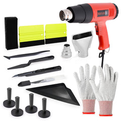 EHDIS window tint kit heat gun in use for precise film shaping