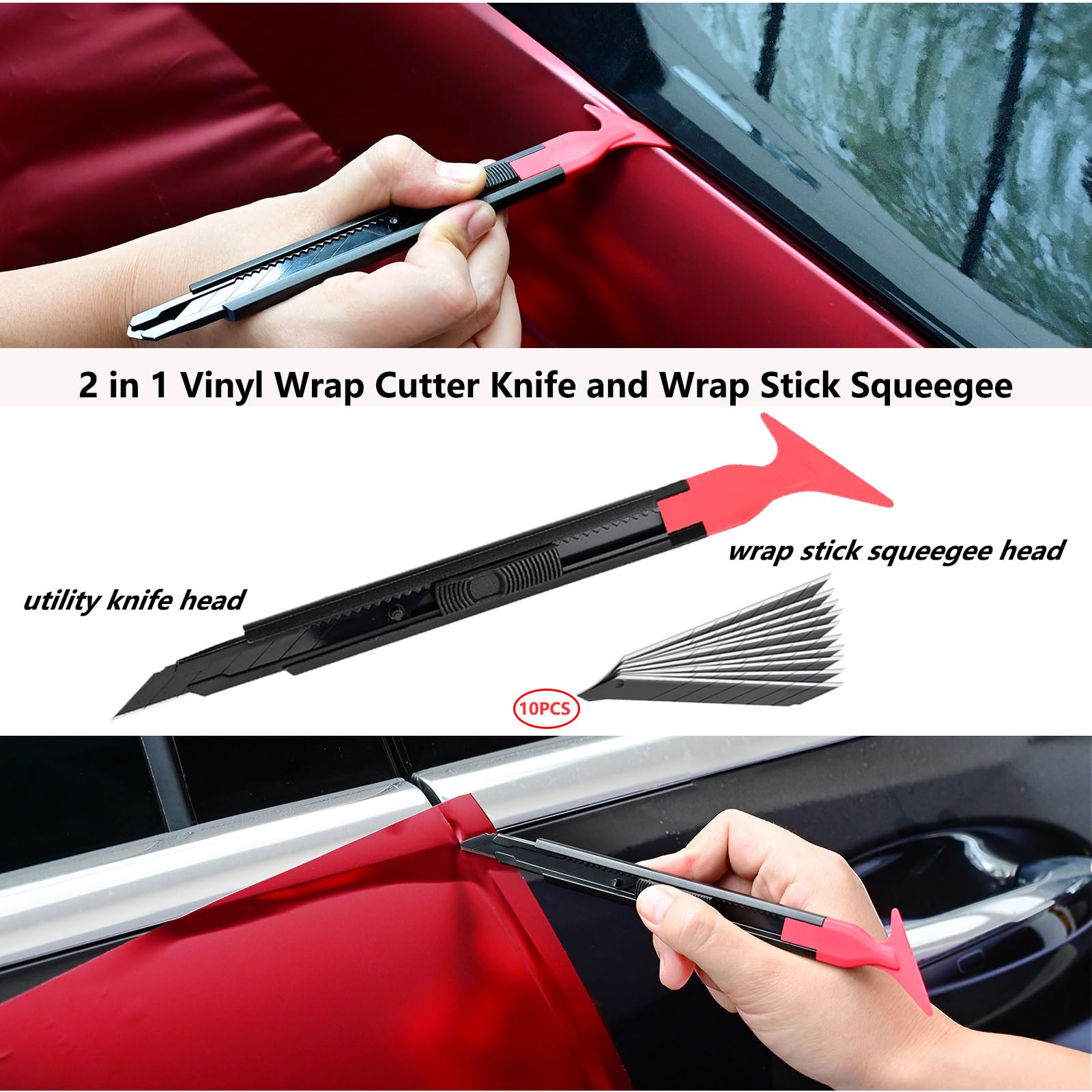 EHDIS vinyl wrap felt squeegee for bubble-free smoothing.