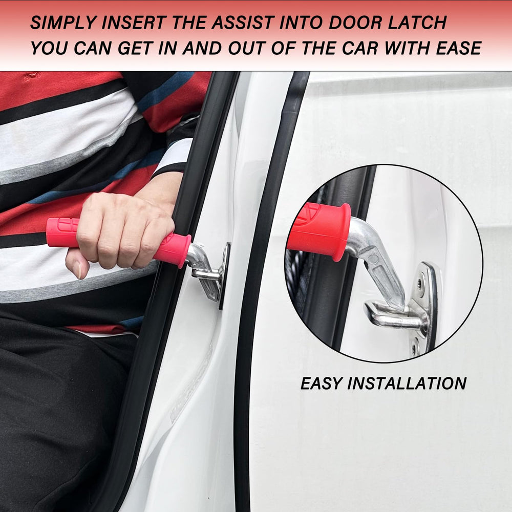 EILITWAY auto-fit door-lock handle attached to vehicle for easy access