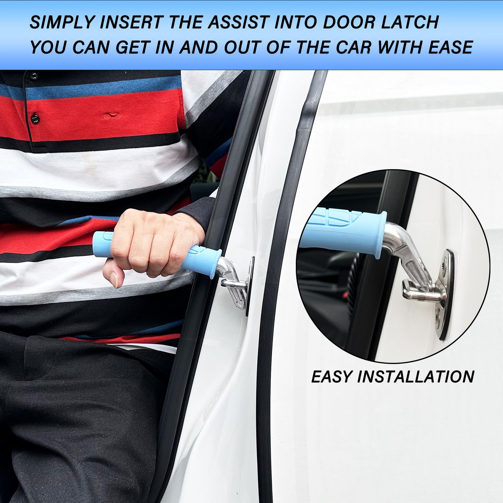 EILITWAY ergonomic non-slip handle features soft silicone for comfortable grip.