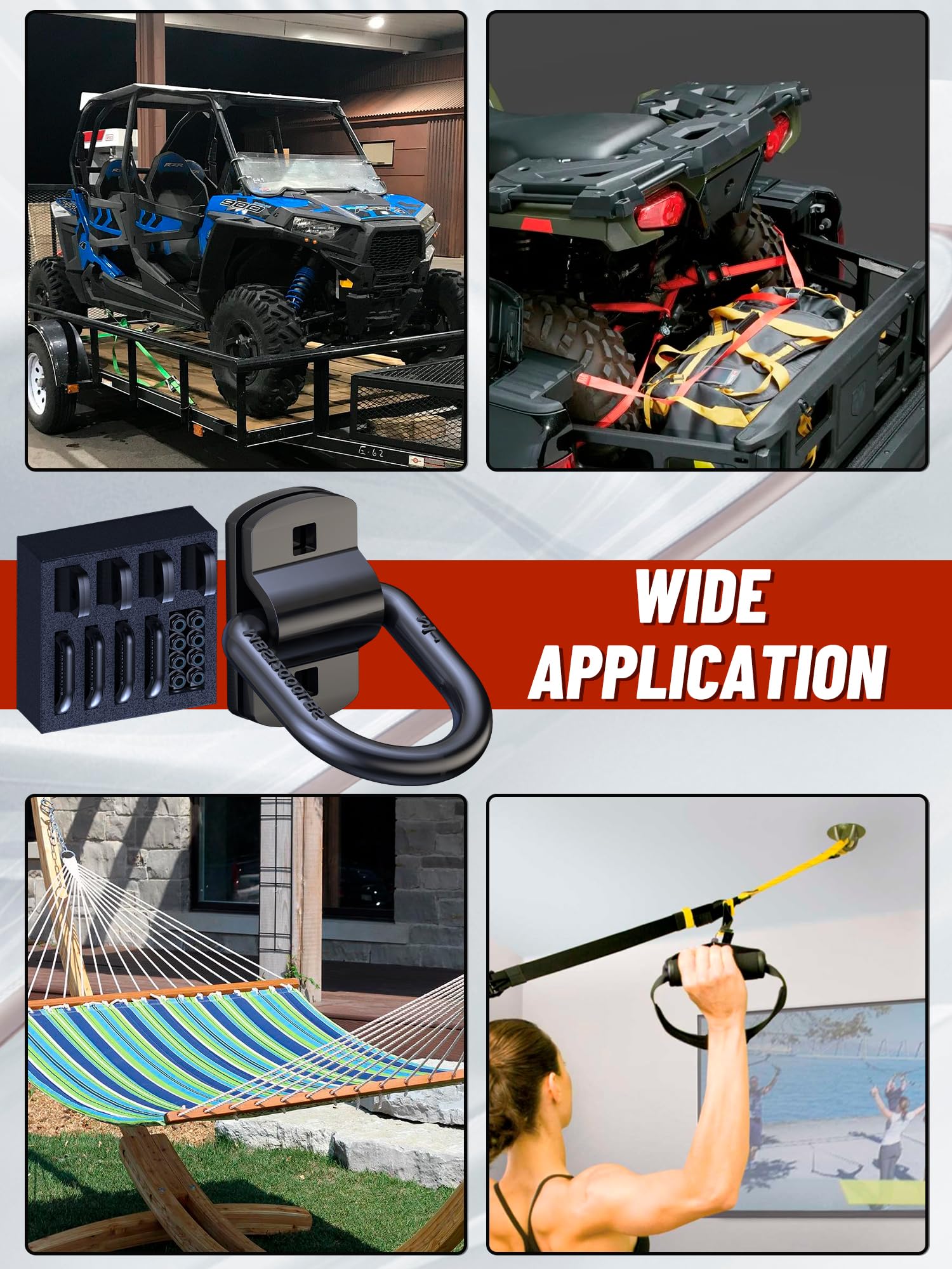 EilxMag D-rings versatile cargo control for trucks and trailers.