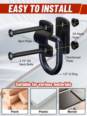 EilxMag half-inch D-rings rugged steel for heavy-duty use.