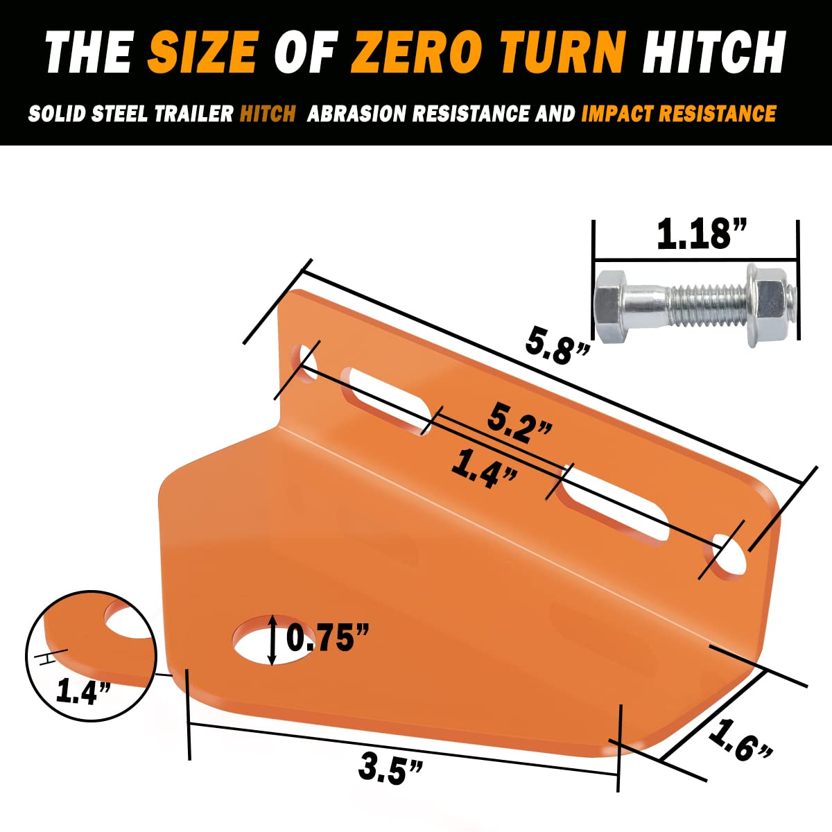 EilxMag hitch kit with bolts and R-clip for fast installation