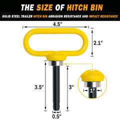 EilxMag hitch pin clip adds extra security during towing.