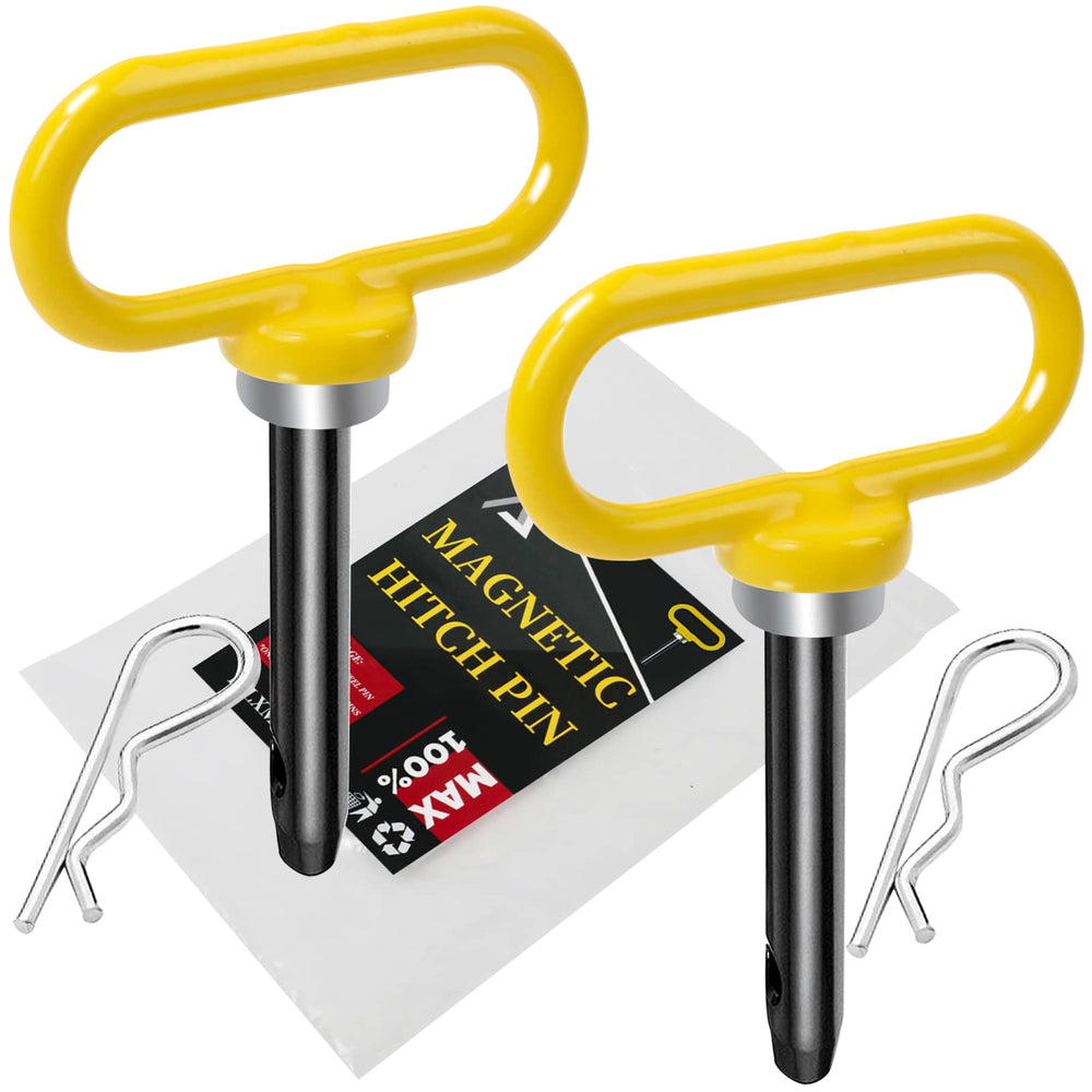 EilxMag magnetic hitch pin half-inch handle for quick connections.