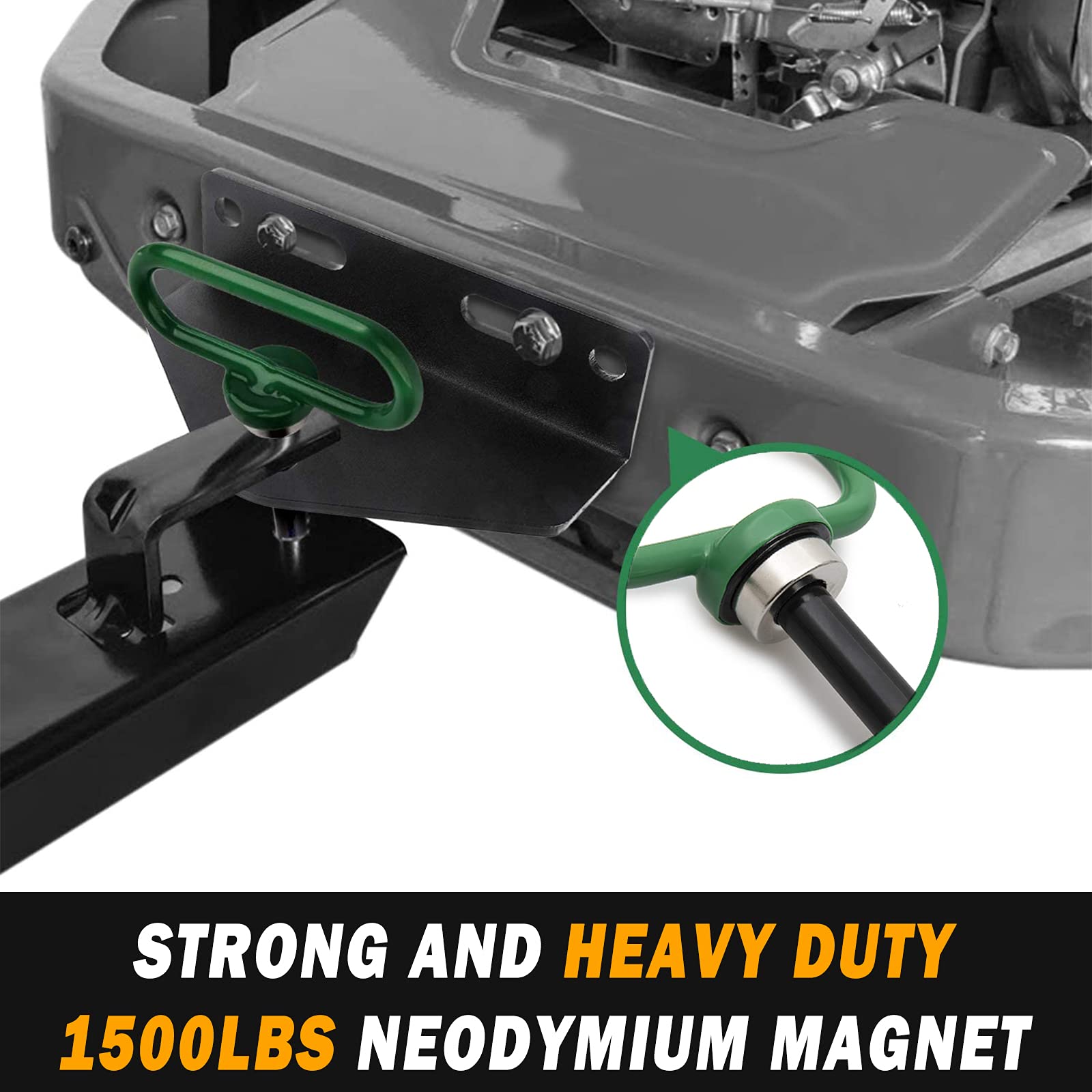 EilxMag one-handed release for quick hitching and unhitching.