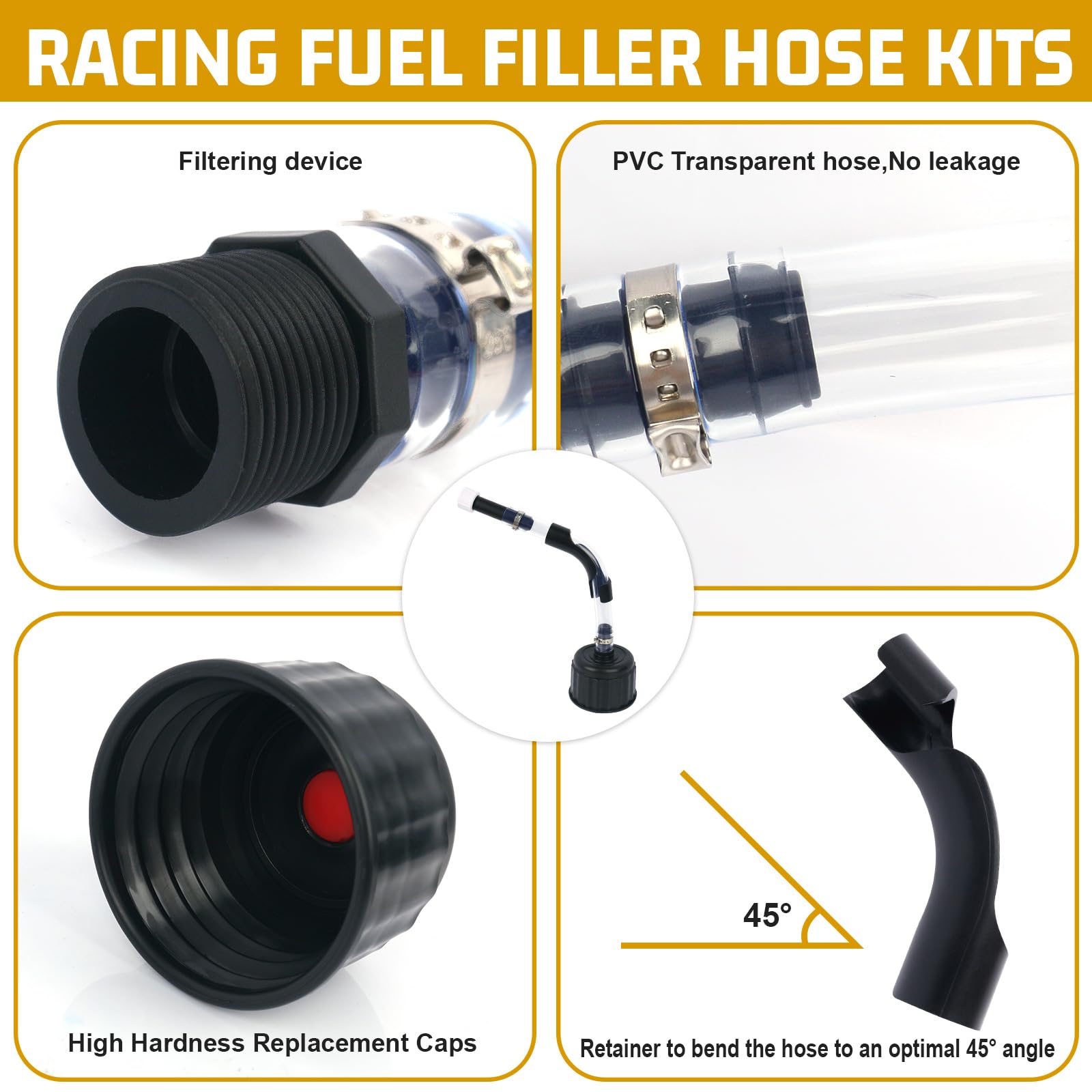 EINDER 14.17 inch hose fits VP Jegs LC2 5-gallon jugs