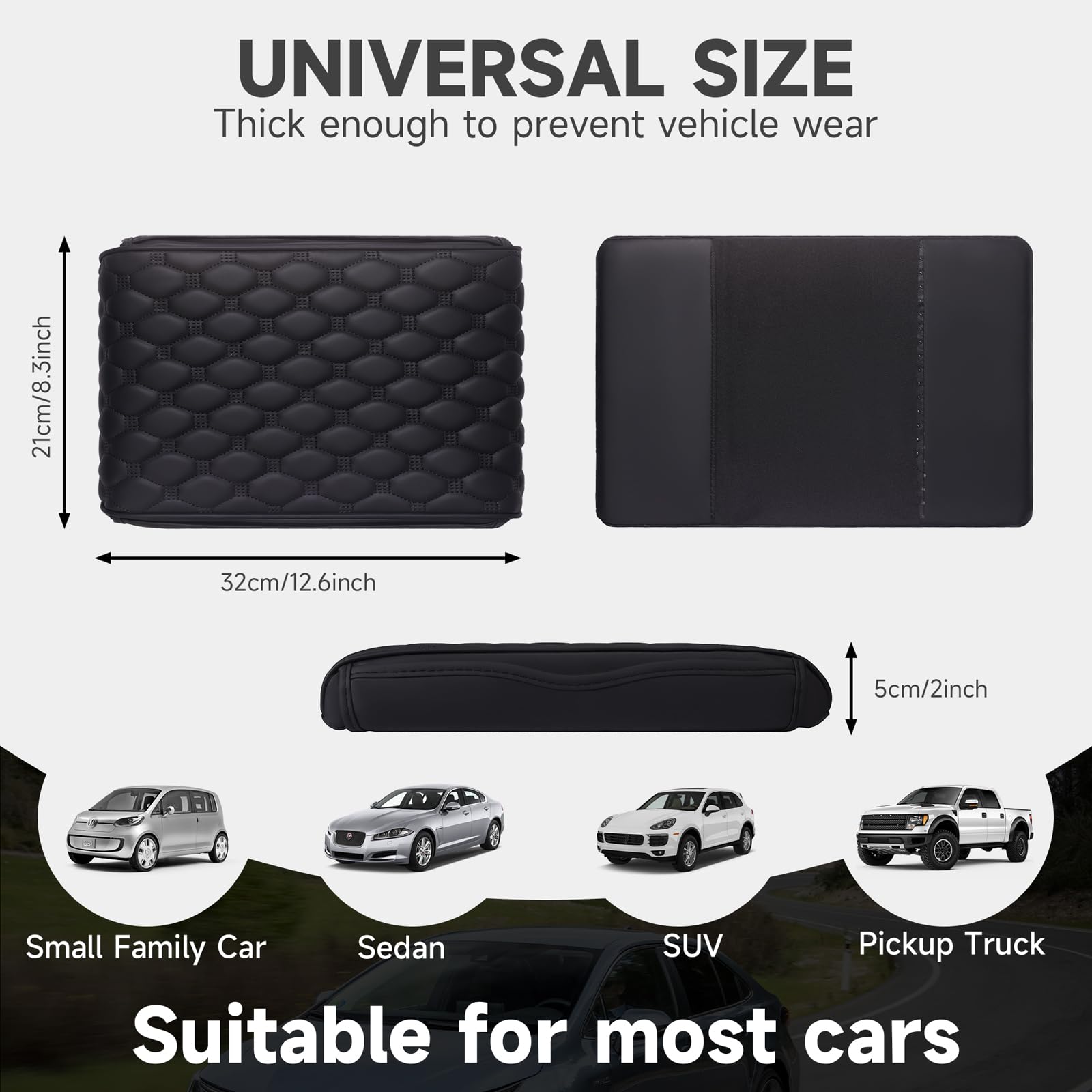 Einesin arm rest cover features ergonomic design for wrist support during driving.