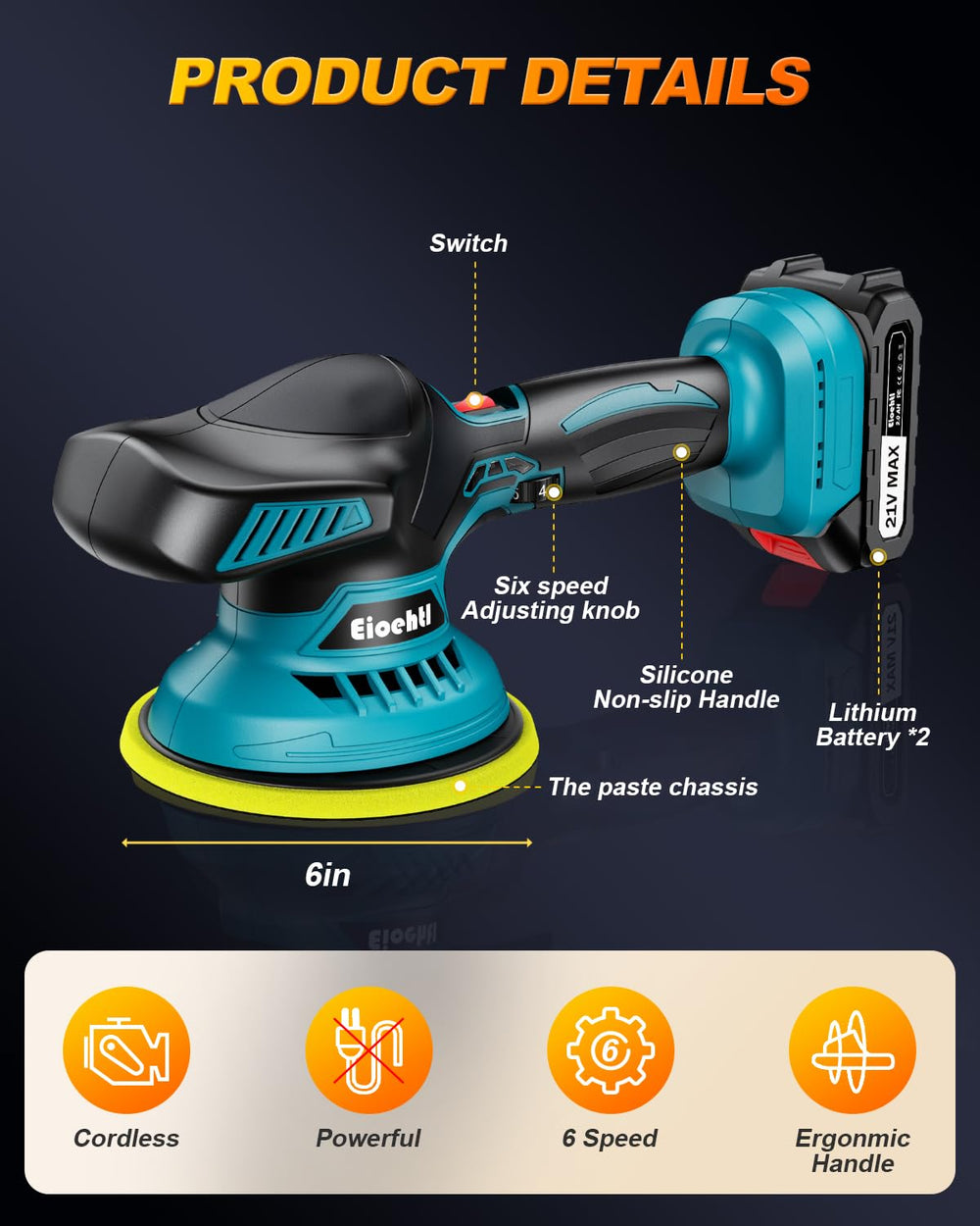 Eioehtl polishing attachments kit adds versatility for car, boat, or furniture care