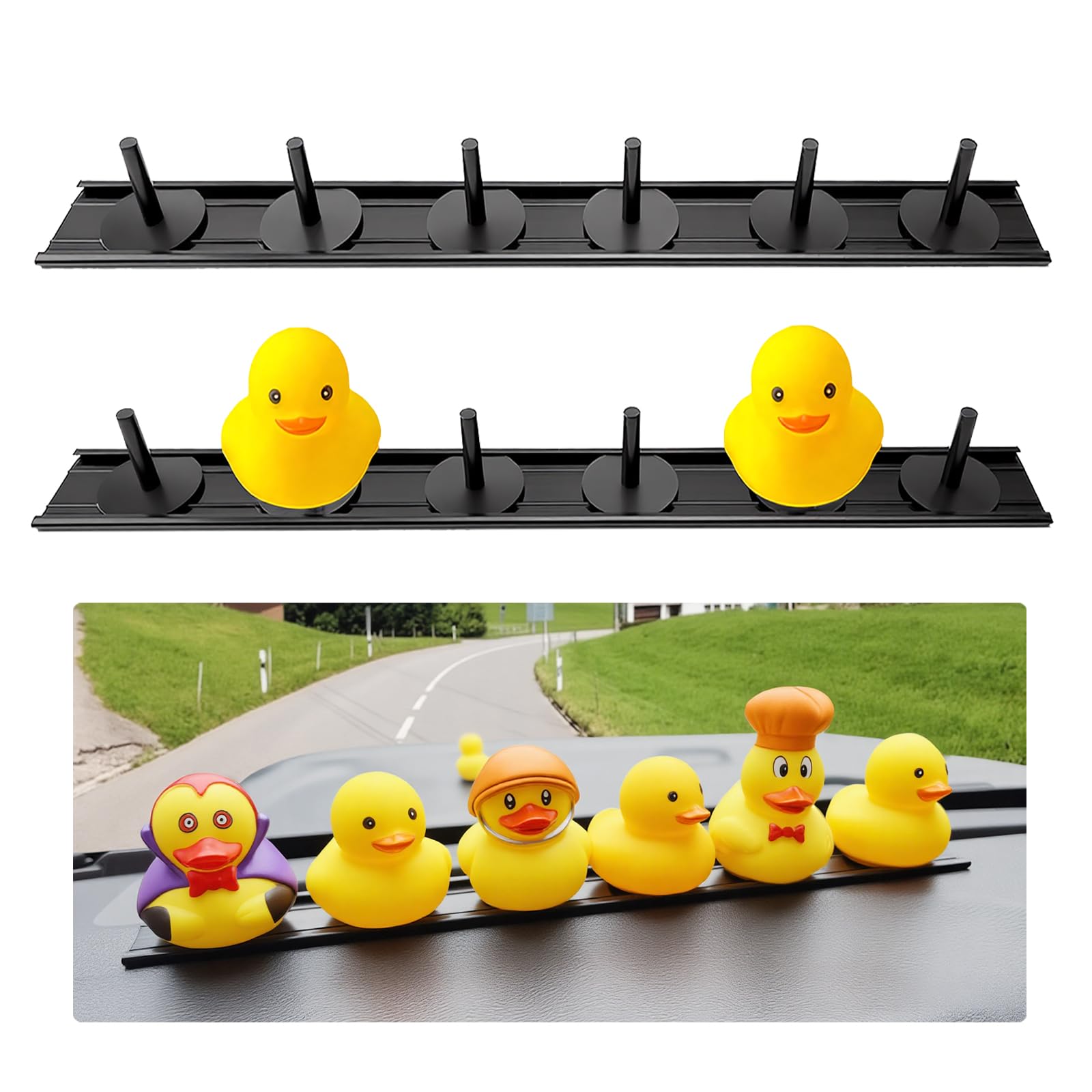 EJDRFN duck holder on Jeep Wrangler dashboard, secure display