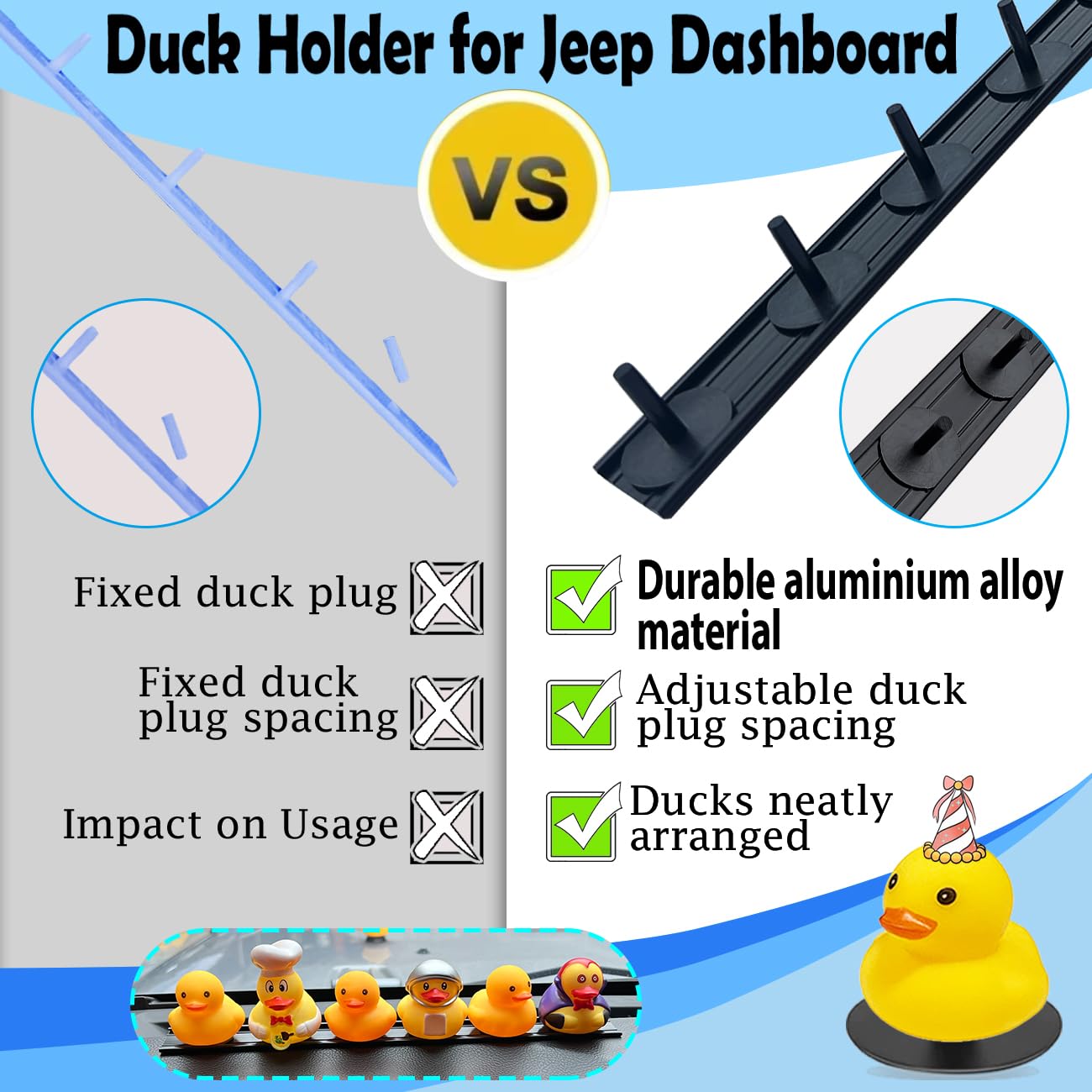 EJDRFN duck plugs align ducks on dashboard decor