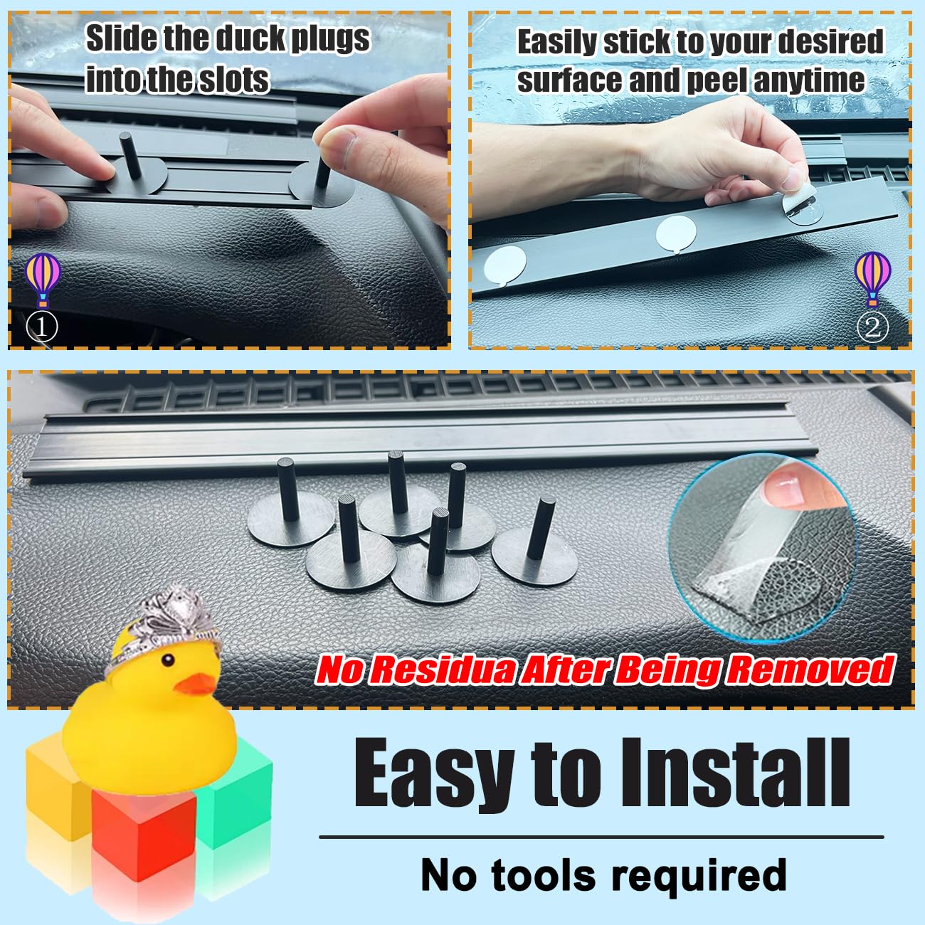 Easy-install EJDRFN duck holder with double-sided tape
