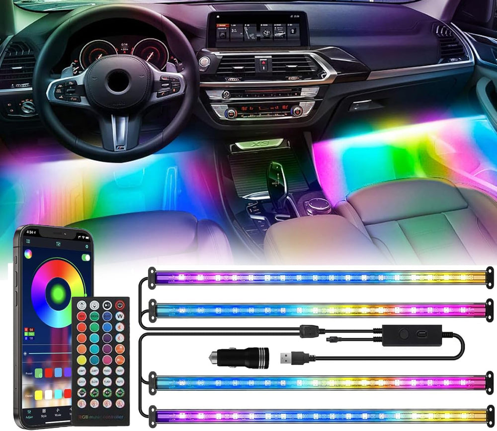 EJ's SUPER CAR 72 LED interior strip shows dream color for cabin mood