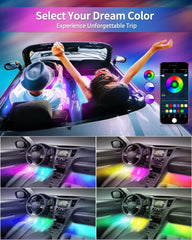 EJ's SUPER CAR RGB-IC strips under dash with app control for easy setup.