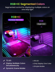 Footwell lighting from EJ's SUPER CAR brightens the cabin ambience