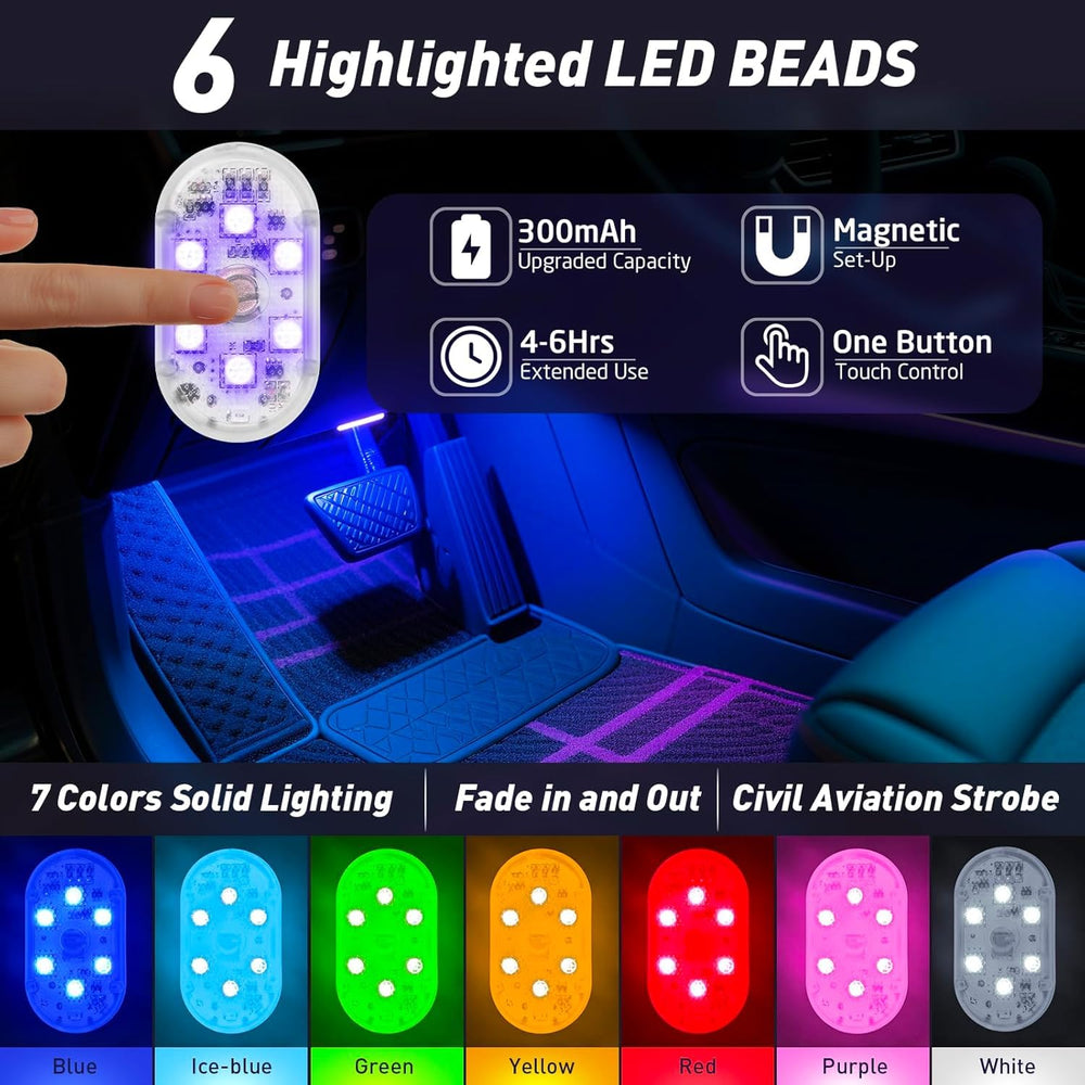 EJ's SUPER CAR ambient lights sync to music for cabin mood