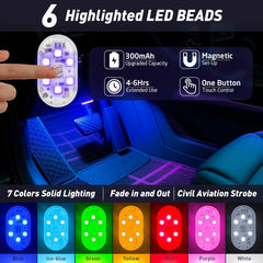 EJ's SUPER CAR ambient lights sync to music for cabin mood