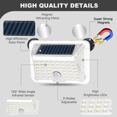 EJYTRVT metal mounting plate with solar light for fiber surface compatibility