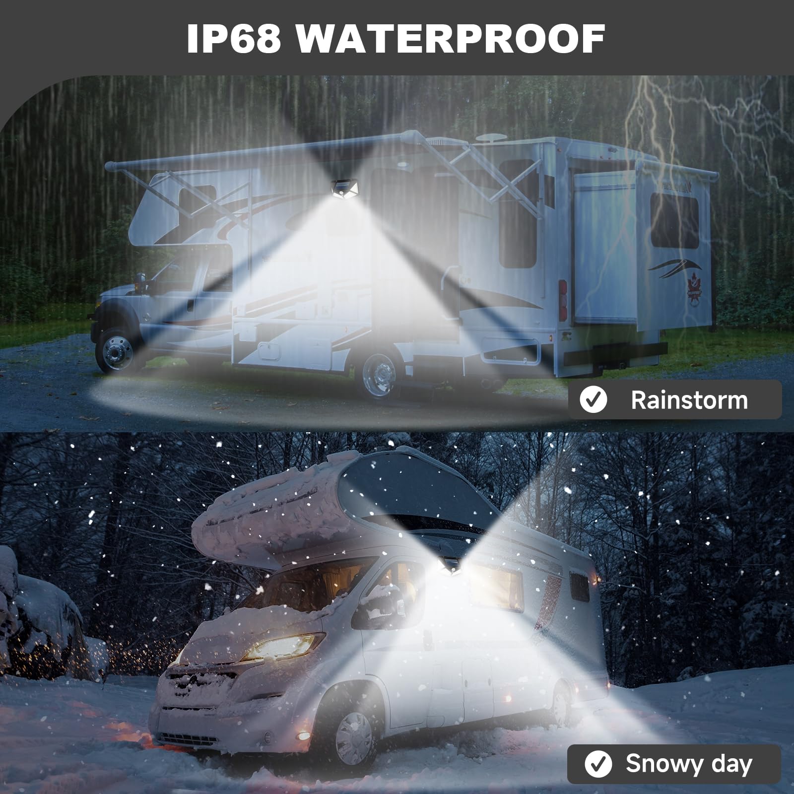 EJYTRVT IP65 weatherproof RV light withstands rain and snow
