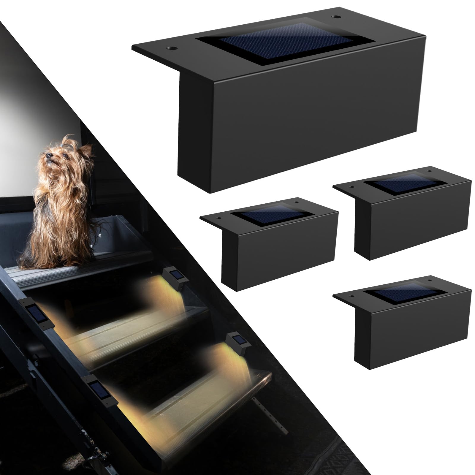 EJYTRVT magnetic solar RV step light provides clear step illumination for safer entries.