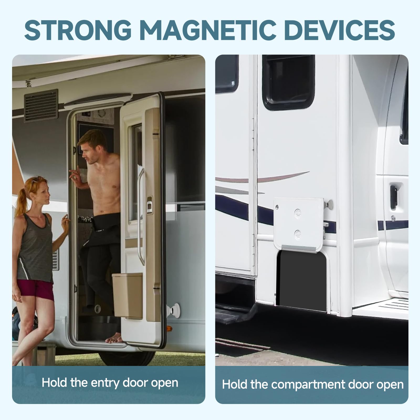 EJYTRVT magnetic door catch demonstrates durable silicone grip and weather resistance.
