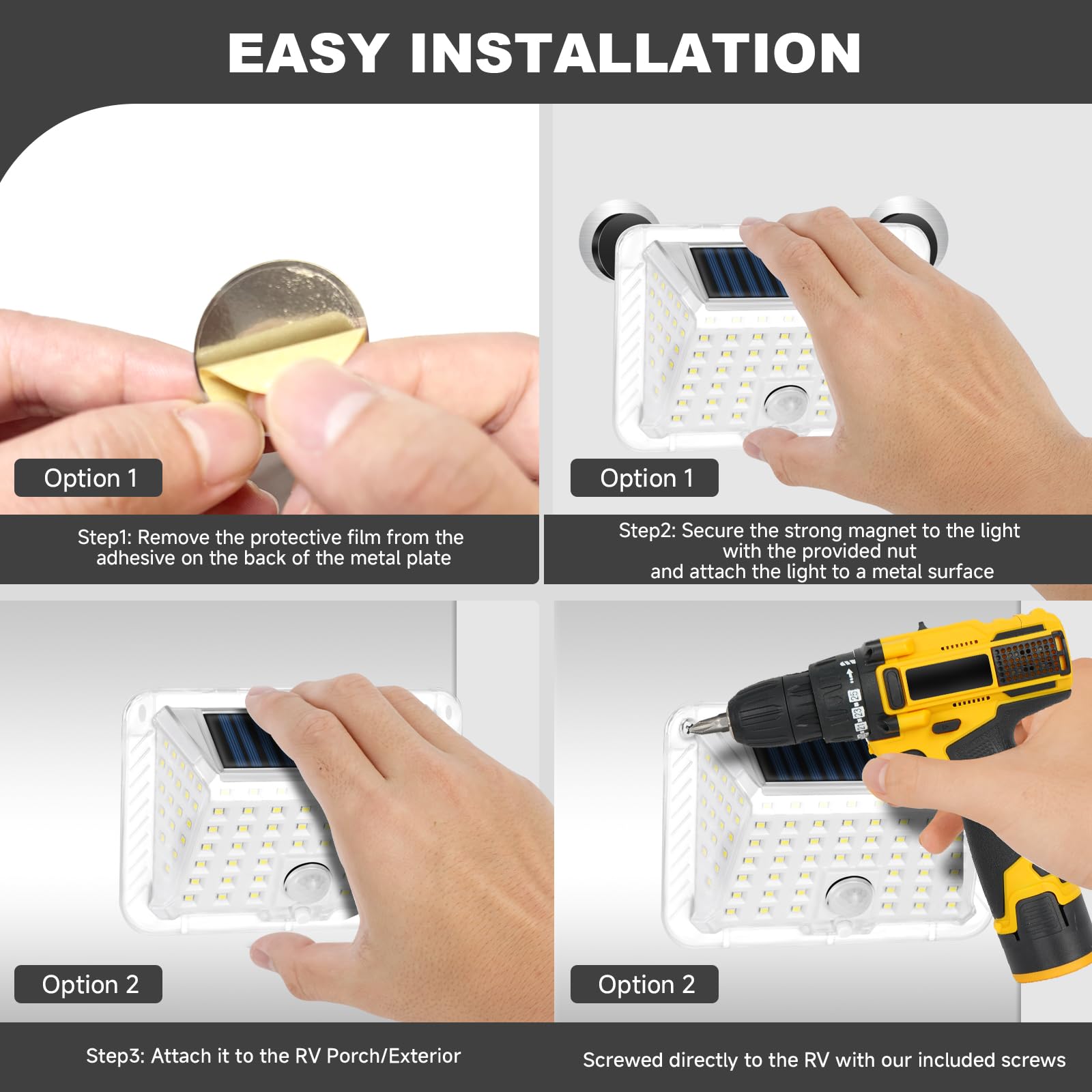 EJYTRVT 2-pack provides reliable night lighting for RV porches