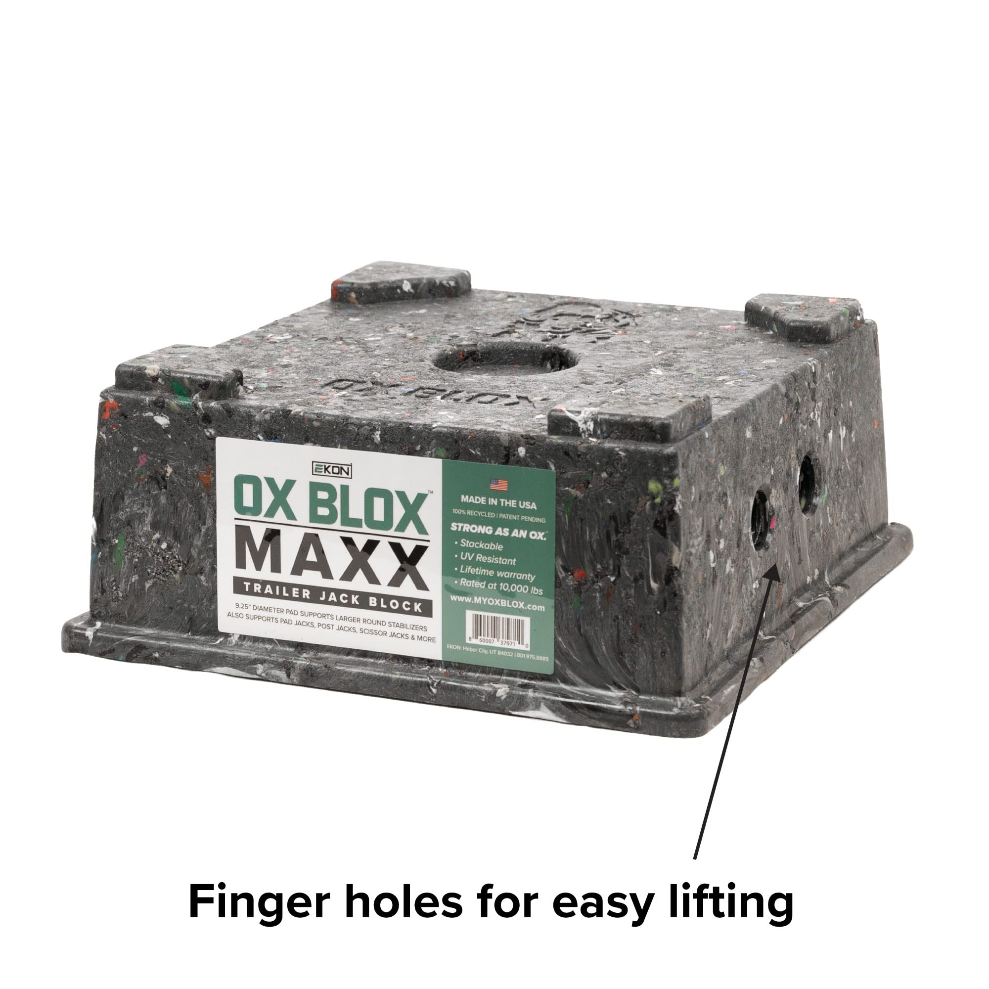 EKON OX BLOX MAXX block ridges close-up demonstrates secure grip.