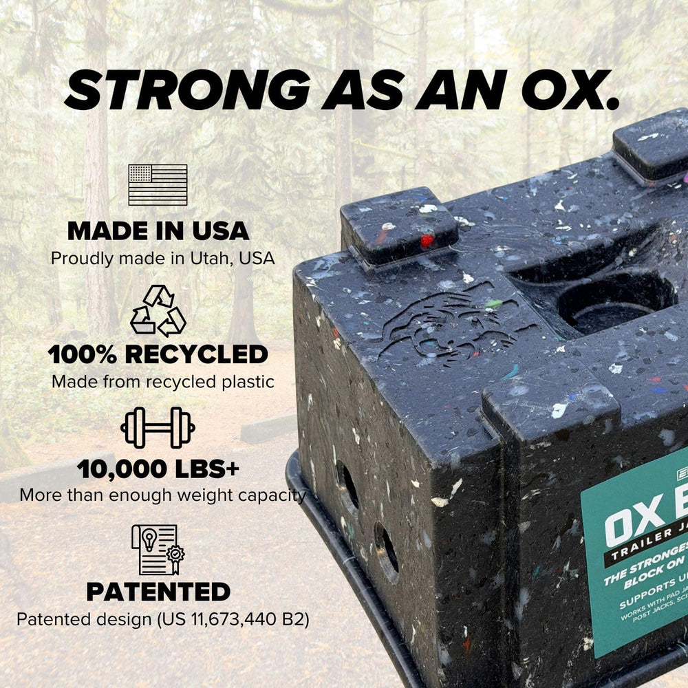 EKON OX BLOX stackable blocks add height for level RV setups