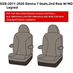 EKR Sienna 2nd-row captain seats cover provides durable spill resistance for family trips