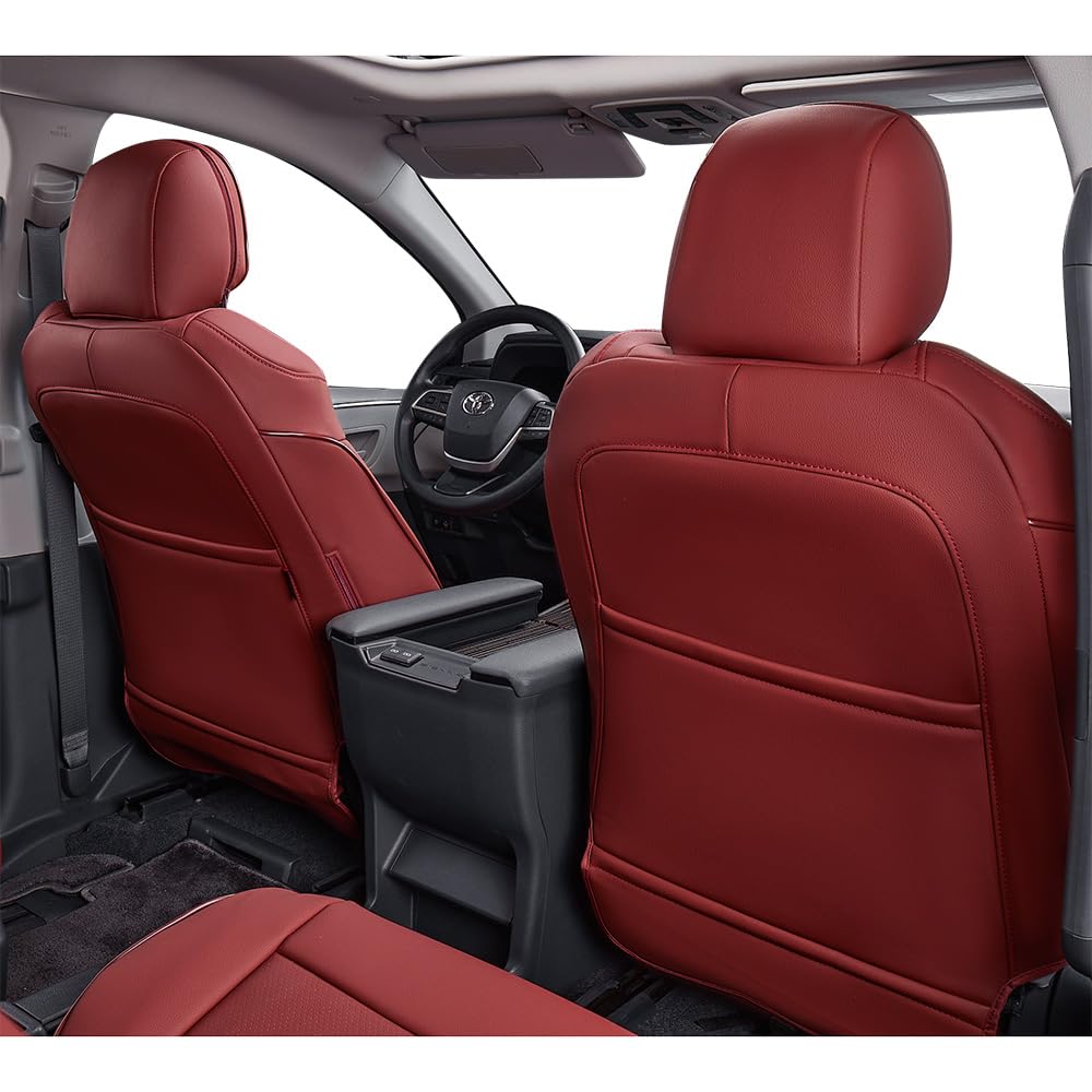 EKR Sienna burgundy third-row seat cover guards against wear.